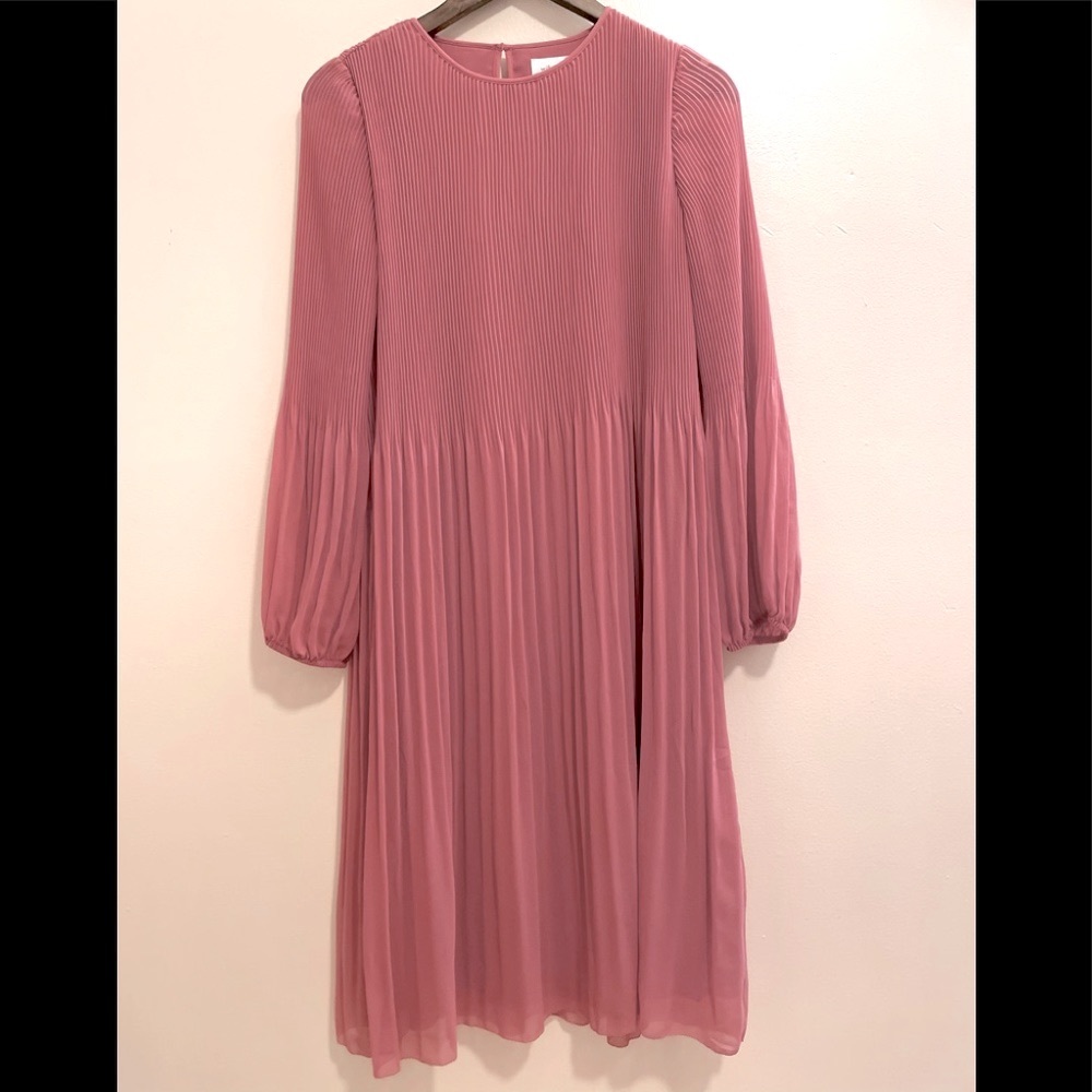 aritzia daydreamer midi Dress Rhodon pink